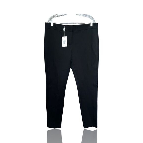 Armani Collezioni Trouser Pants Black Skinny Double Face Jersey Women's 16 NWT - Picture 1 of 12